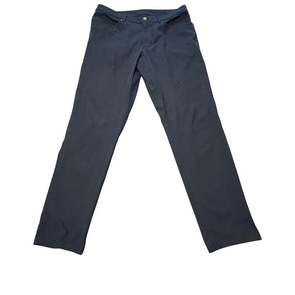 Lululemon ABC Pant Classic-Fit Warpstreme Navy Blue Mens 33 Athletic